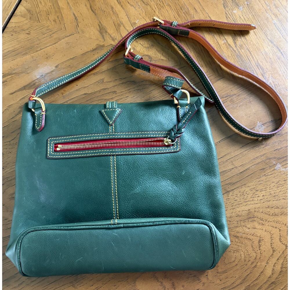 Dooney & Bourke Florentine Medium Toggle Crossbody Bag Ivy Green Leather Purse - Picture 3 of 16